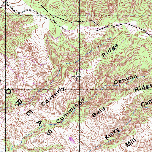 Topographic Map of Casserly Ridge, CA