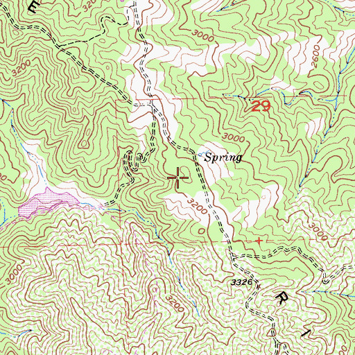 Topographic Map of Castle Ridge, CA