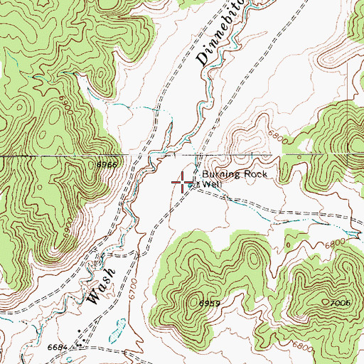 Topographic Map of Burning Rock Well, AZ