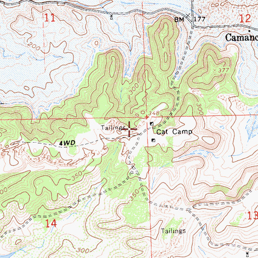 Topographic Map of Cat Camp, CA