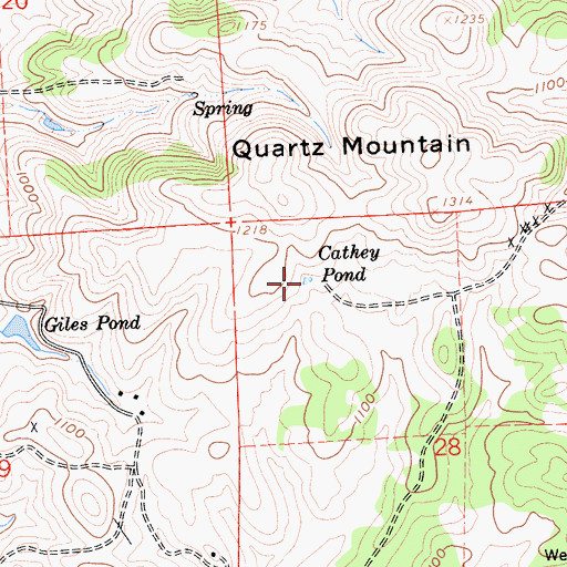 Topographic Map of Cathey Pond, CA