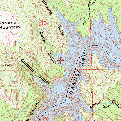 Topographic Map of Cave Gulch, CA