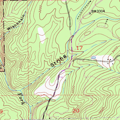Topographic Map of Cedar Canyon, CA