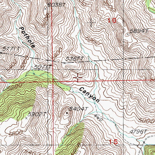 Topographic Map of Horseshoe Tank Number Four, AZ
