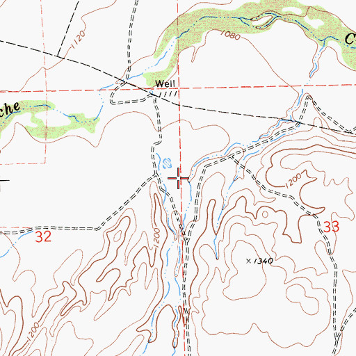 Topographic Map of Cedar Flat Canyon, CA