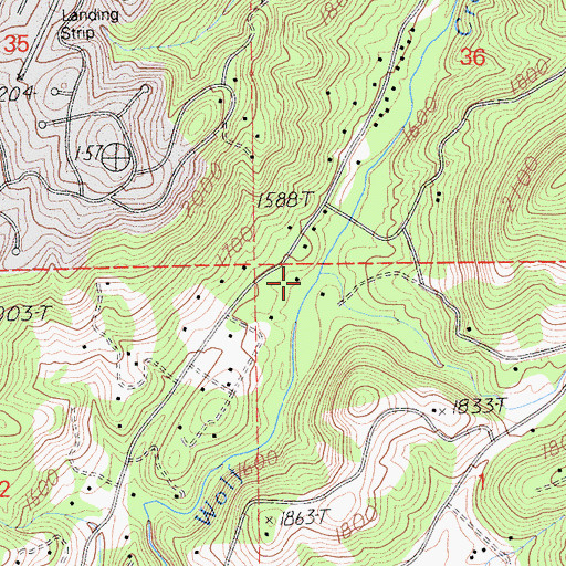 Topographic Map of Cedar Ravine, CA