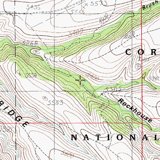 Topographic Map of Rock House Tank, AZ
