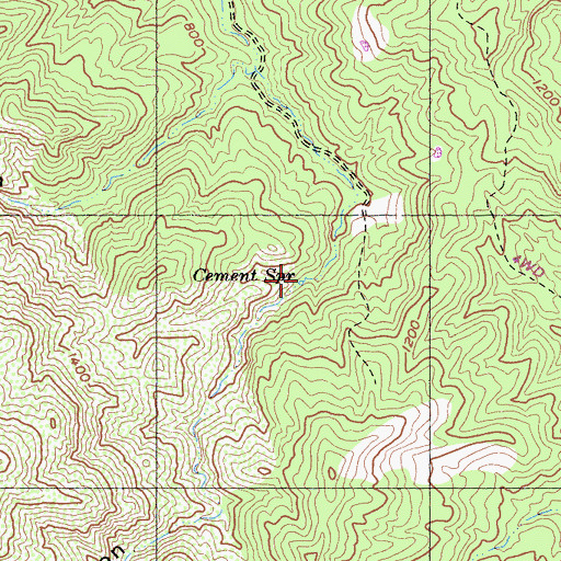 Topographic Map of Cement Spring, CA