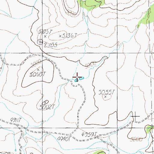Topographic Map of Hunsaker Tank, AZ