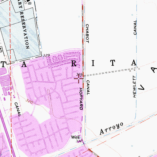 Topographic Map of Chabot Canal, CA