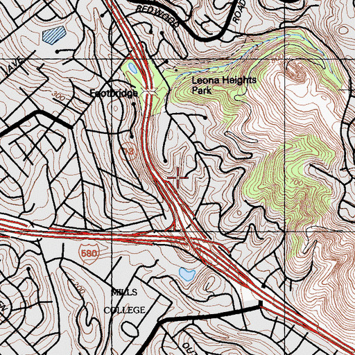 Topographic Map of Chabot Observatory, CA