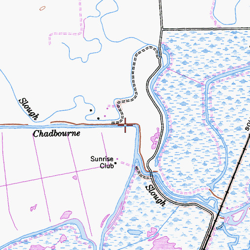 Topographic Map of Chadbourne Slough, CA