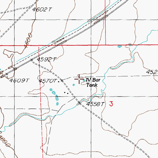 Topographic Map of IV Bar Tank, AZ