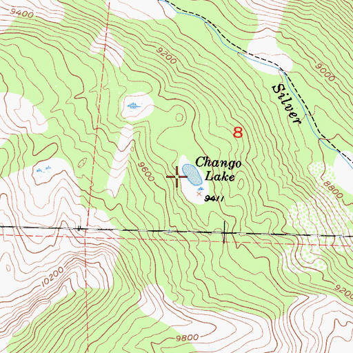 Topographic Map of Chango Lake, CA