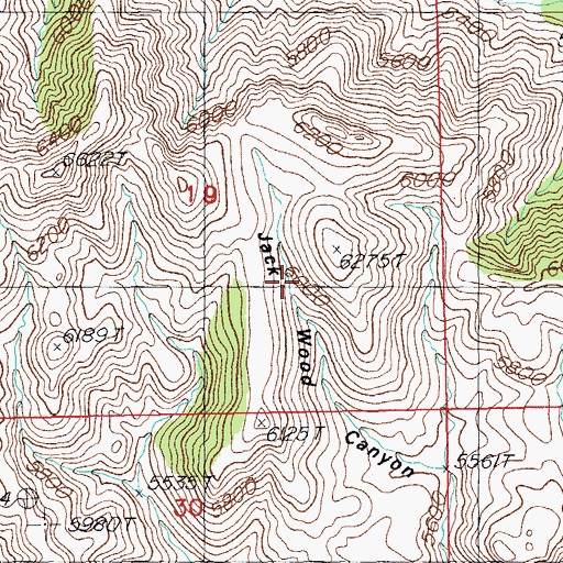 Topographic Map of Jack Wood Tank, AZ