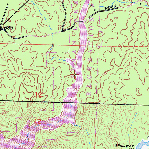 Topographic Map of Chapman Creek, CA