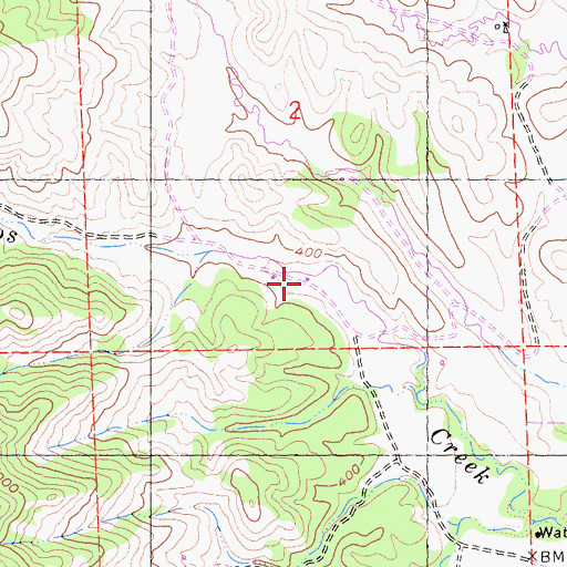 Topographic Map of Chapmans Upper Ranch, CA