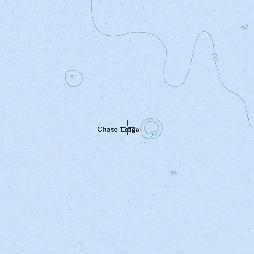 Topographic Map of Chase Ledge, CA