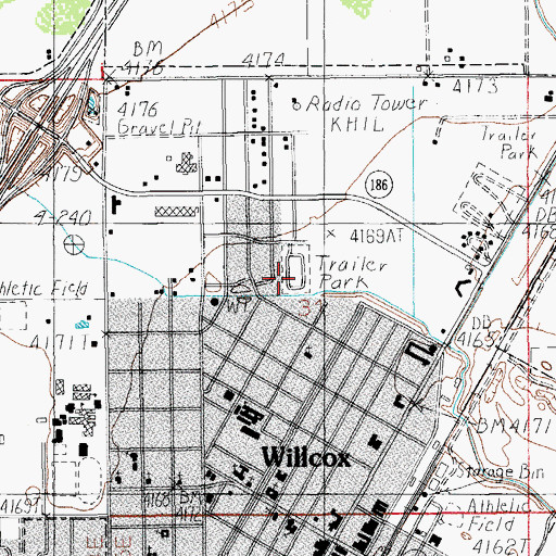 Topographic Map of Jesse Street Minipark, AZ