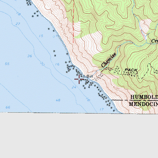 Topographic Map of Chemise Creek, CA