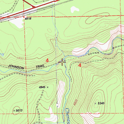 Topographic Map of Cheney Creek, CA