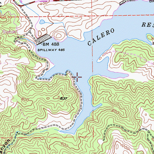 Topographic Map of Cherry Canyon, CA