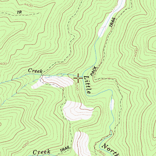 Topographic Map of Cherry Creek, CA
