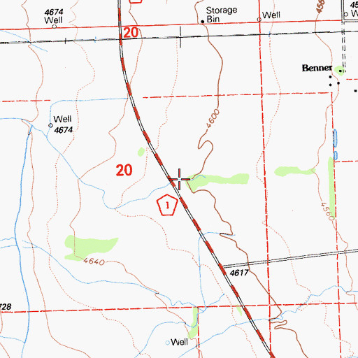 Topographic Map of Cherry Creek, CA