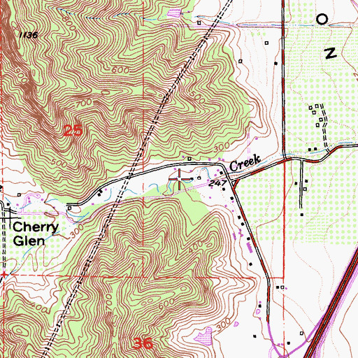 Topographic Map of Cherry Glen, CA