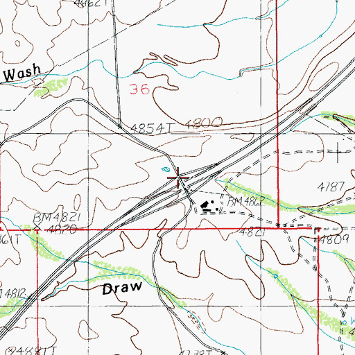 Topographic Map of Johnson Road Interchange, AZ