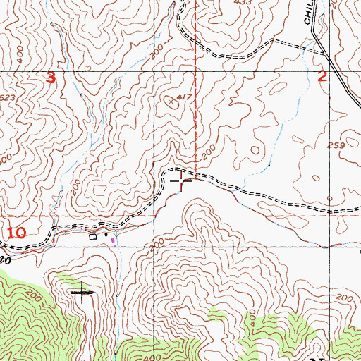 Topographic Map of Chileno Valley, CA