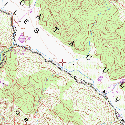 Topographic Map of Chiles Valley, CA