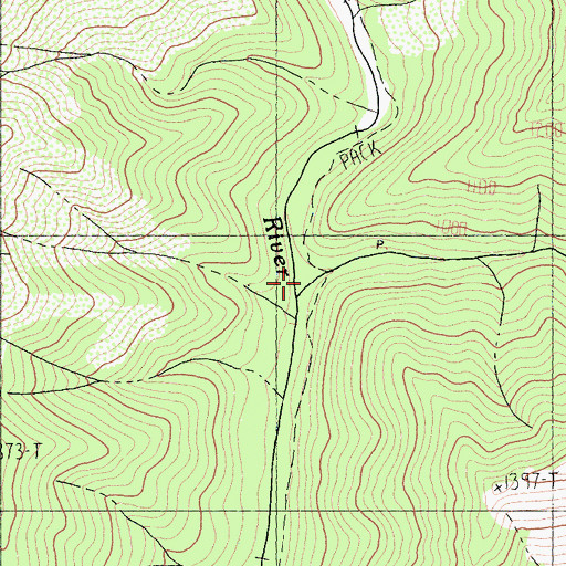 Topographic Map of China Creek, CA