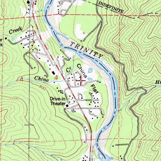 Topographic Map of China Flat, CA