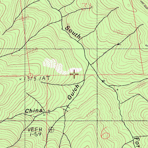 Topographic Map of China Gulch, CA