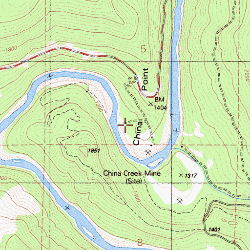 Topographic Map of China Point, CA