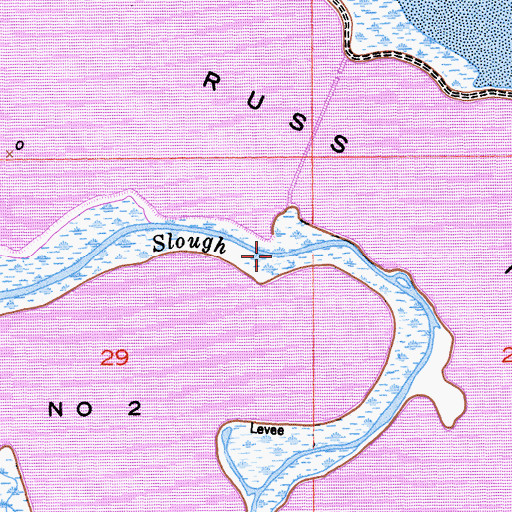 Topographic Map of China Slough, CA
