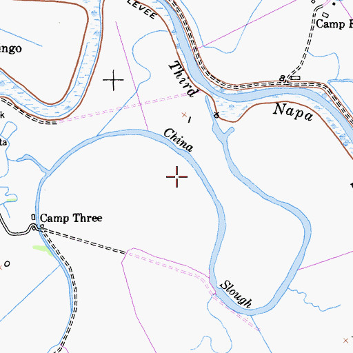Topographic Map of China Slough, CA