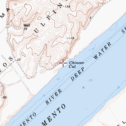 Topographic Map of Chinese Cut, CA