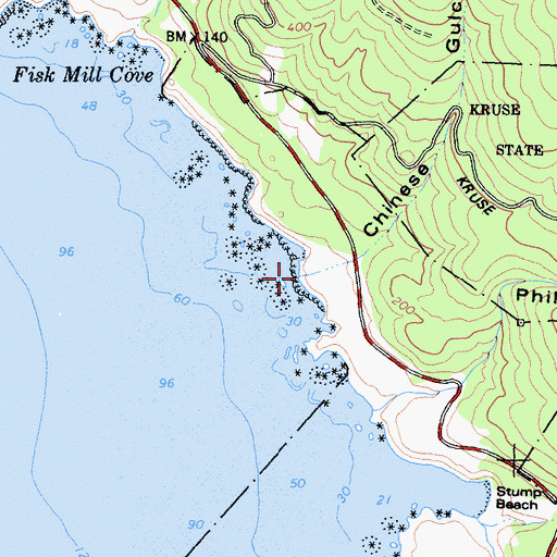 Topographic Map of Chinese Gulch, CA