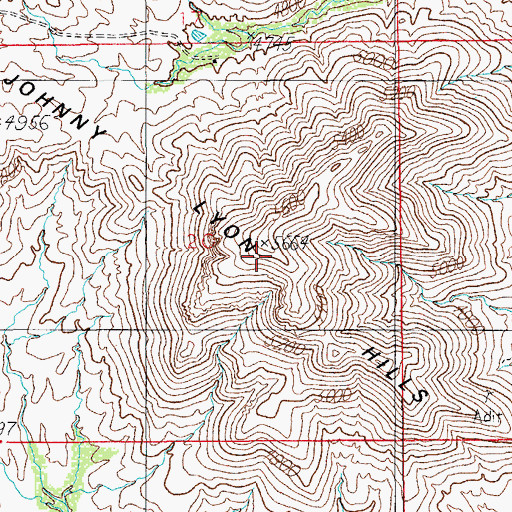 Topographic Map of Keith Peak, AZ
