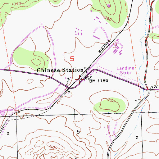 Topographic Map of Chinese Station, CA