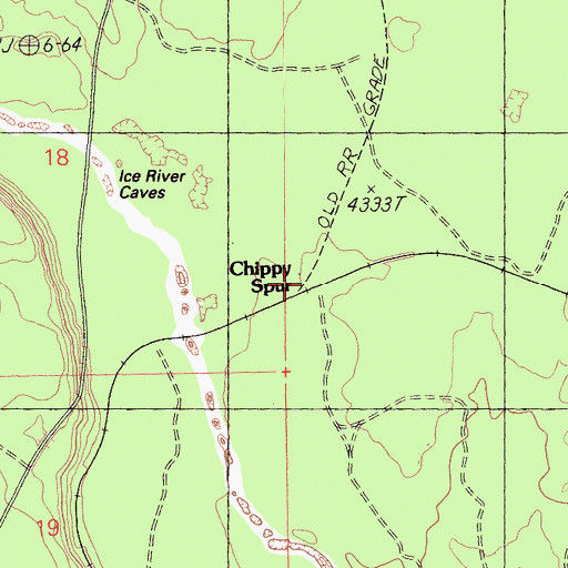 Topographic Map of Chippy Spur, CA