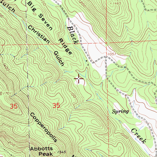 Topographic Map of Christian Gulch, CA
