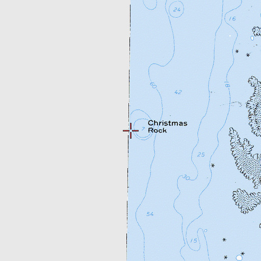 Topographic Map of Christmas Rock, CA
