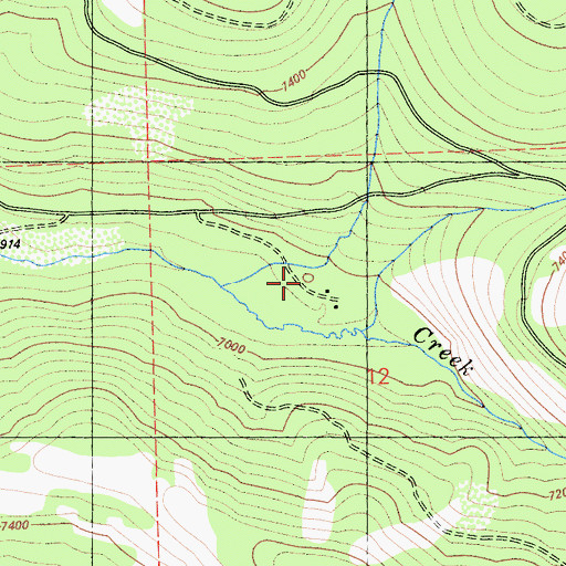Topographic Map of Church Camp, CA