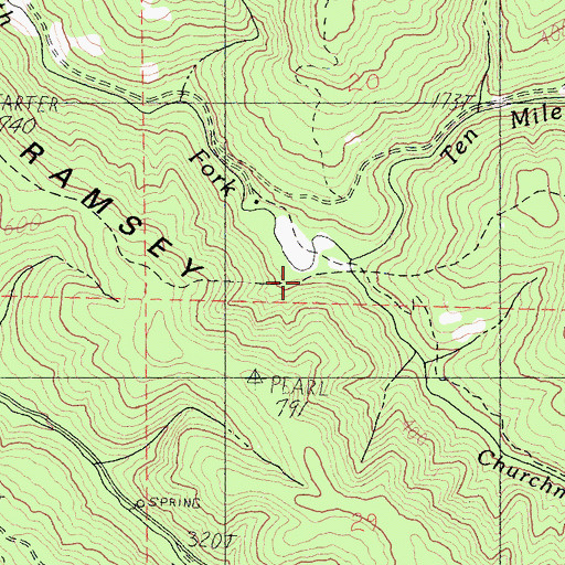 Topographic Map of Churchman Creek, CA
