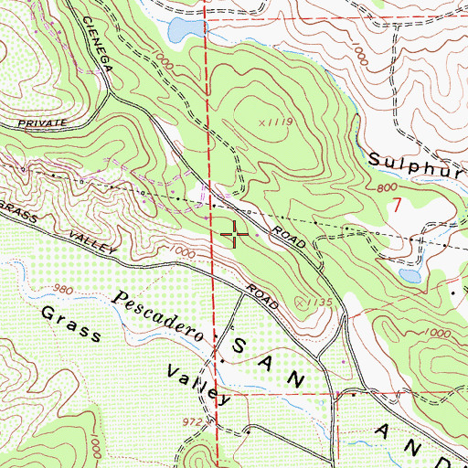 Topographic Map of Cienega Elementary School, CA