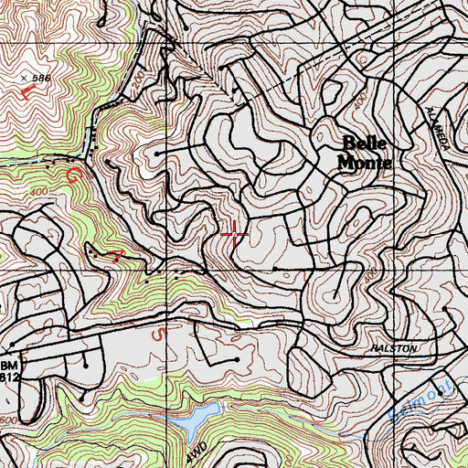 Topographic Map of Cipriani Elementary School, CA