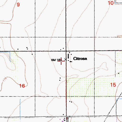 Topographic Map of Citrona, CA